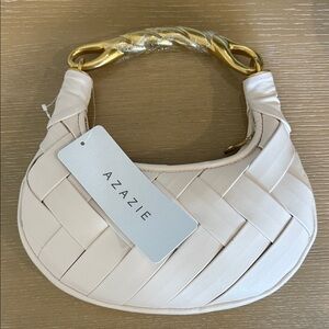 NWT Azazie Faux Leather Woven Bag